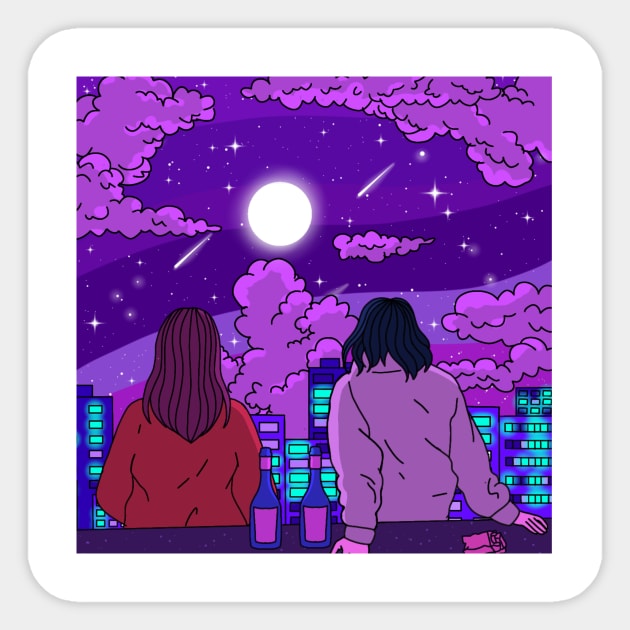 LOVERS Sticker by drawingaliens 